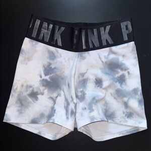PINK Victoria's Secret Black and Gray Athletic Shorts with Stretchy Fit